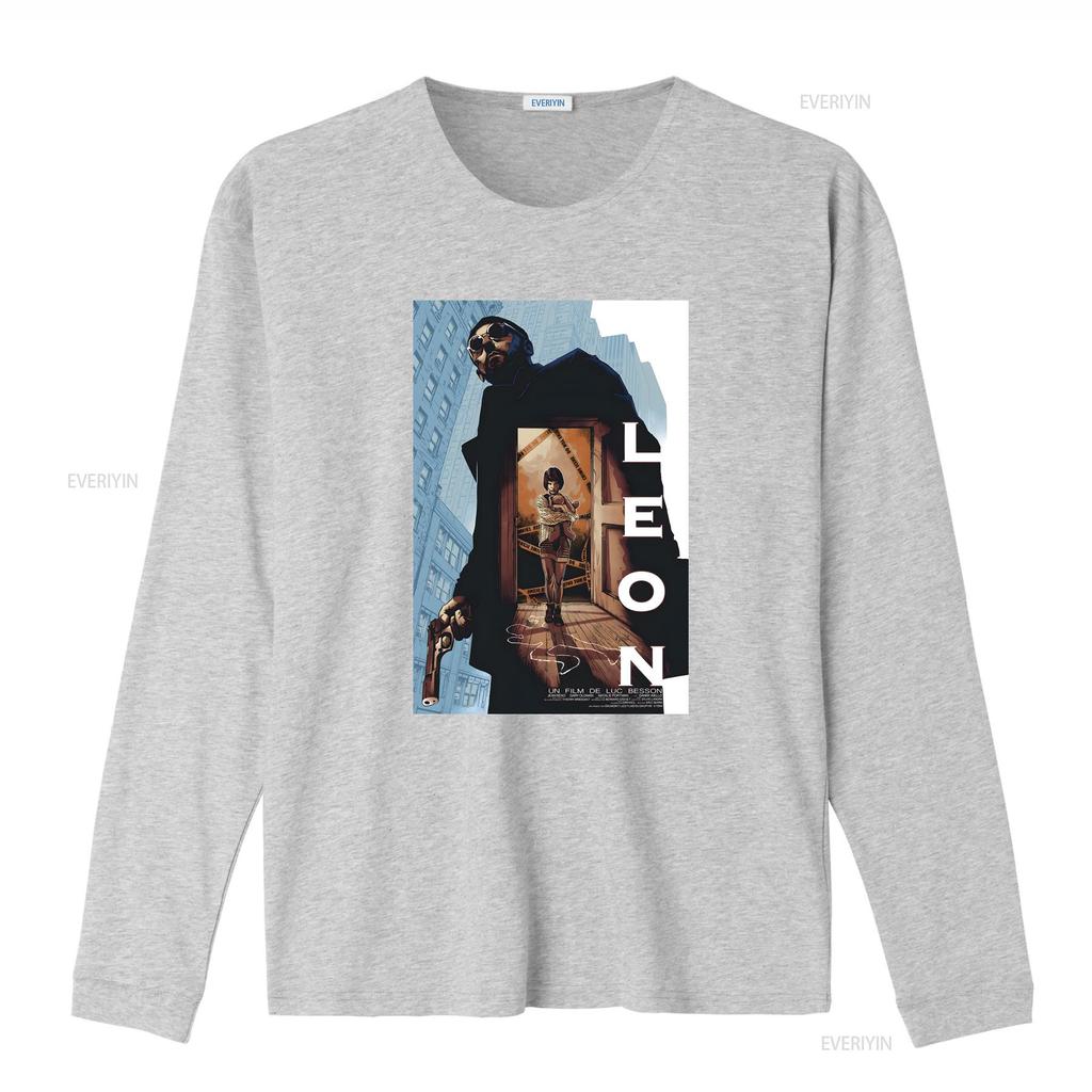 Leon The Professional Jean Reno Film T Shirt Baggy Boyfriend 2185 Vintage Washed Versatile Homme Casual Streetwear Fashion