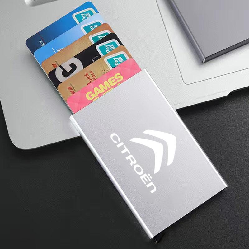 

Smart Wallet Pouch ID Credit Card Holder Thin Aluminum Metal For Citroen C3 C4 X7 Xsara Picasso Crosser C-ELYSEE JUMPY NEMO VTS
