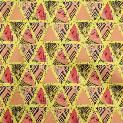 Cotton Flex Dark Peach Fabric Geometric Tropical Texture Quilting Supplies Print Sewing Fabric By The Yard 40 Inch