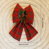 Tree Topper Decor Christmas Plaid Bowknot Elegant Christmas Wreaths Bow  Happy New Year Decoration