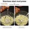 Stainless Steel Mud Press Masher for Avocado Potatoes Beans Easy To Use Clean Food Masher Ergonomic Design Versatile Kitchen Tool