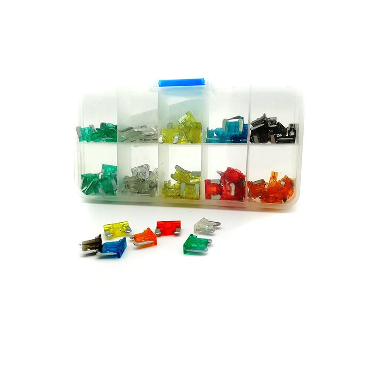 100pc Assorted Auto Car Mini Low Profile Fuse Box 5 7.5 10 15 20 25 30 Amp Sales