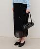 Leumeme Elene Sheer Layered Skirt Black