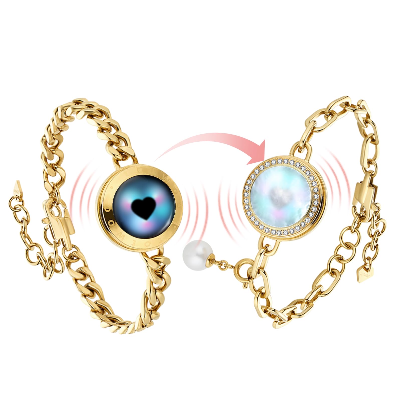 

Браслет [TOTWOO], Повідомлення, Браслет, Любов, Подарунок, День народження, Вібрація, Розумний, Експрес, Пара, Подарункова коробка для пари в комплекті