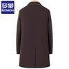 ROMON Men's Mid-Length Wool Coat with Down Liner