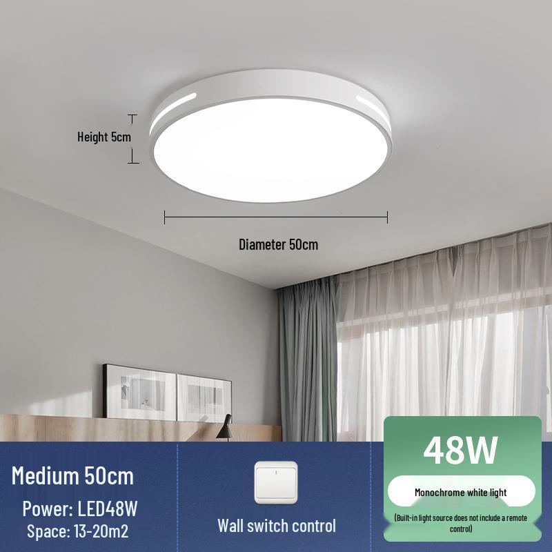2025 Modern LED Ceiling Light for Bedroom, Study, or Living Room - Round and Simple Design