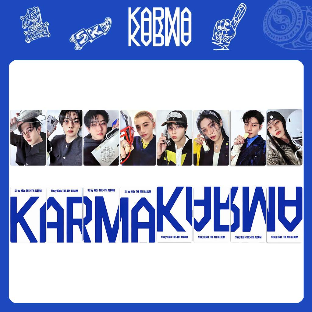 8Pcs Stray Kids Lomo Card Album Karma Peripheral Small Card Limited Edition Card Hooray Album Card Skzoo Special Small Card