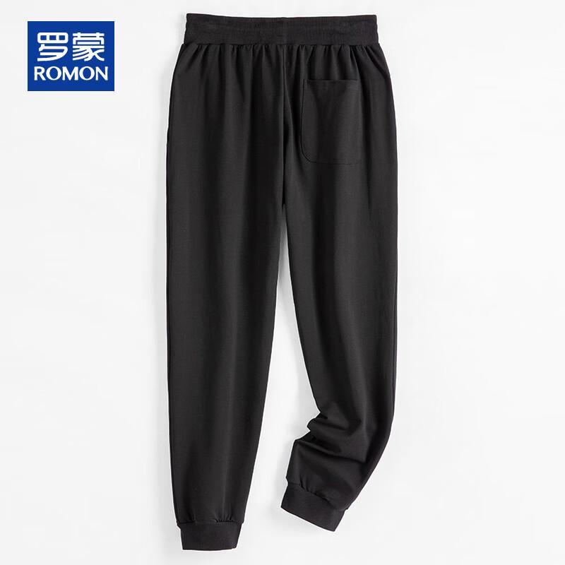 ROMON Men's Cotton Blend Casual Straight-Leg Pants