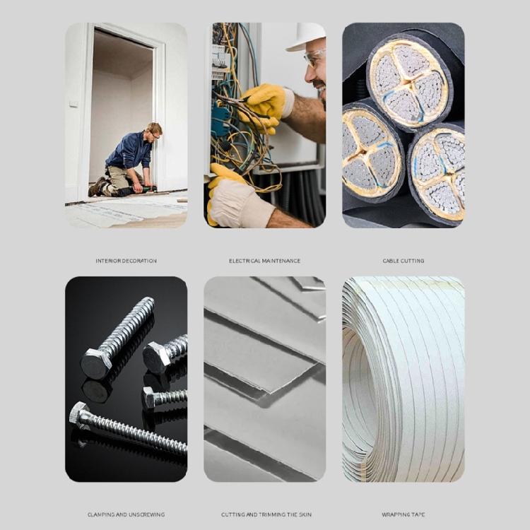 Heavy Duty Tin Snips Pliers With Serrated Blade Port Crimper Hexagonal Wrench Ergonomic Nonslip Handle Professional Use