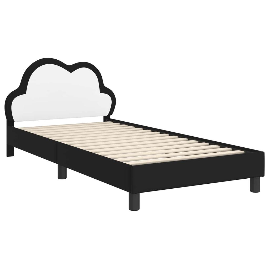 Kids Bed Frame with Headboard Black 80 x 200 cm PU Leather
