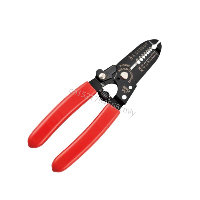 Precisions Electrician's Wire Stripper Crimping Tool Robusts Carbon Steel Cable Cutter Pliers for Great Performances 6XDE