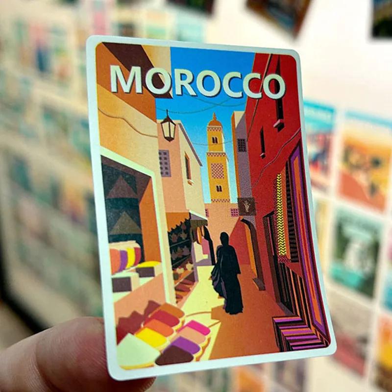 108Pcs Travel Around The World Scenery Series Stickers DIY Decal Travel To Paris Berlin Japan New York Switzerland Norway Venice