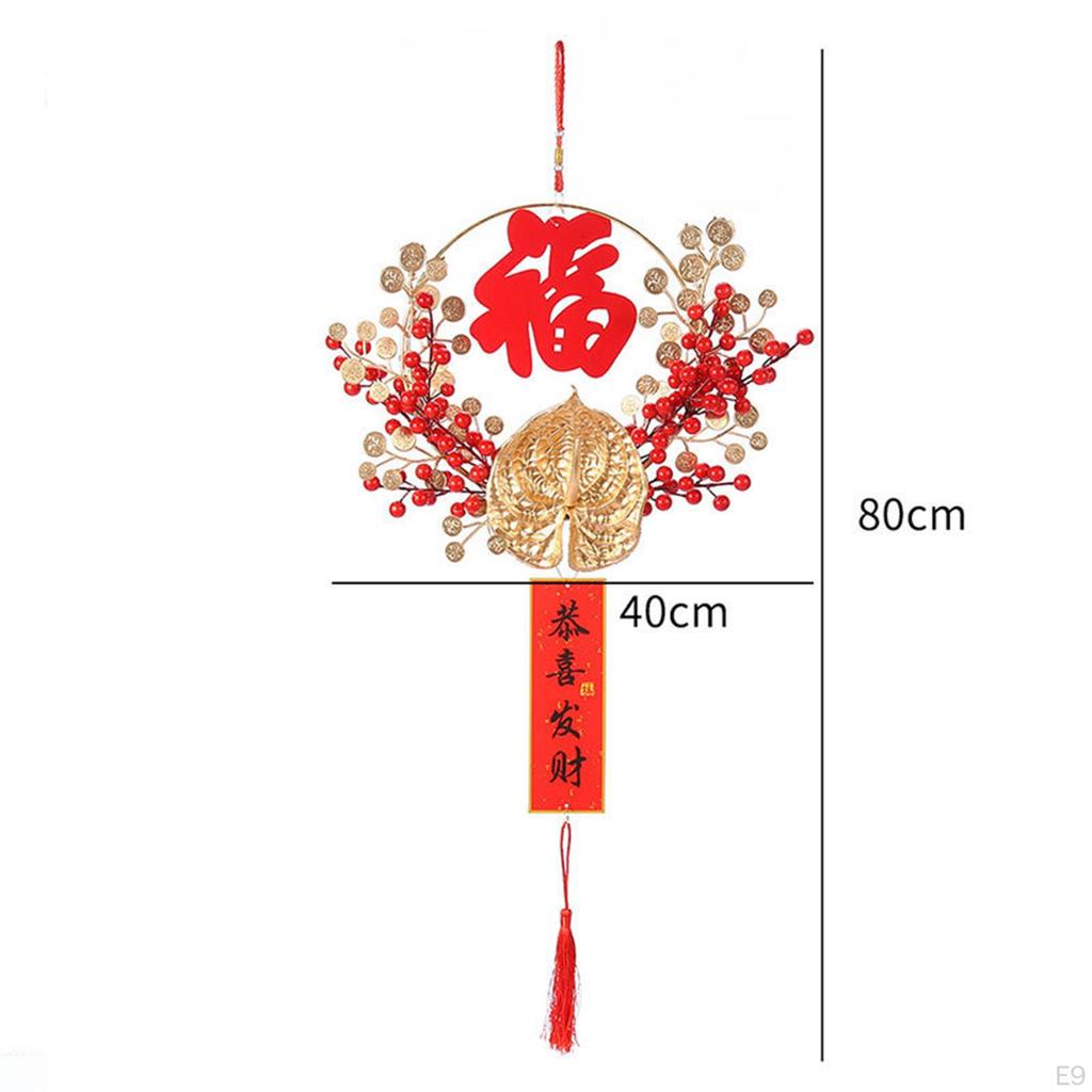 Chinese Year Hanging Decorations Adornment Door Wreath Ornament Pendant for Living Room
