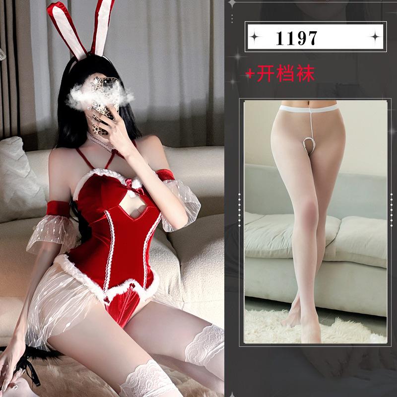 Fun Cosplay New Year's Uniform Seduction Christmas Bunny Conjoined Open Girl