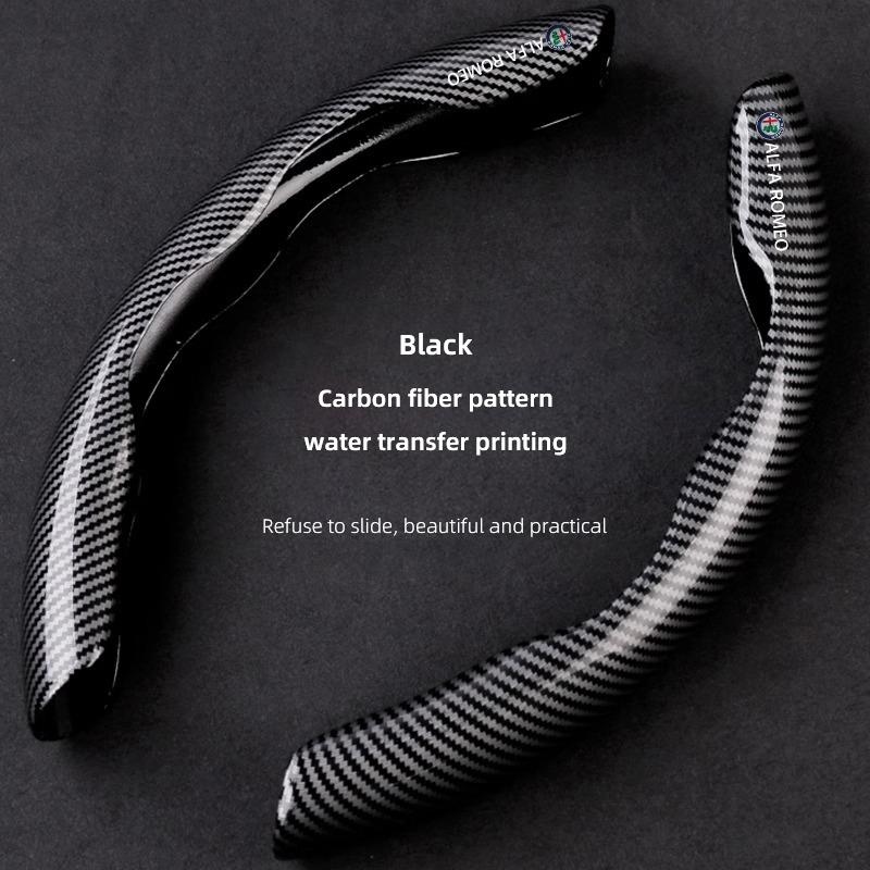 Car Decoration Auto Steering Wheel Cover Non-Slip Accessories For Alfa Romeo Giulia Stelvio Junior Tonale 33 Stradale 4C Giuliet rty112