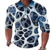 Trendy Men's Long Sleeve Polo Shirt, Stylish Design for Daily Wear