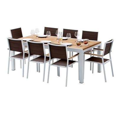 Garden Furniture Set Bali T 8 / 12 + F 8 White Teak Wilsa Garden