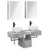Bathroom Cabinet Set 5 Pcs Concrete Grey 43 X 11.5 X 60.5 Cm