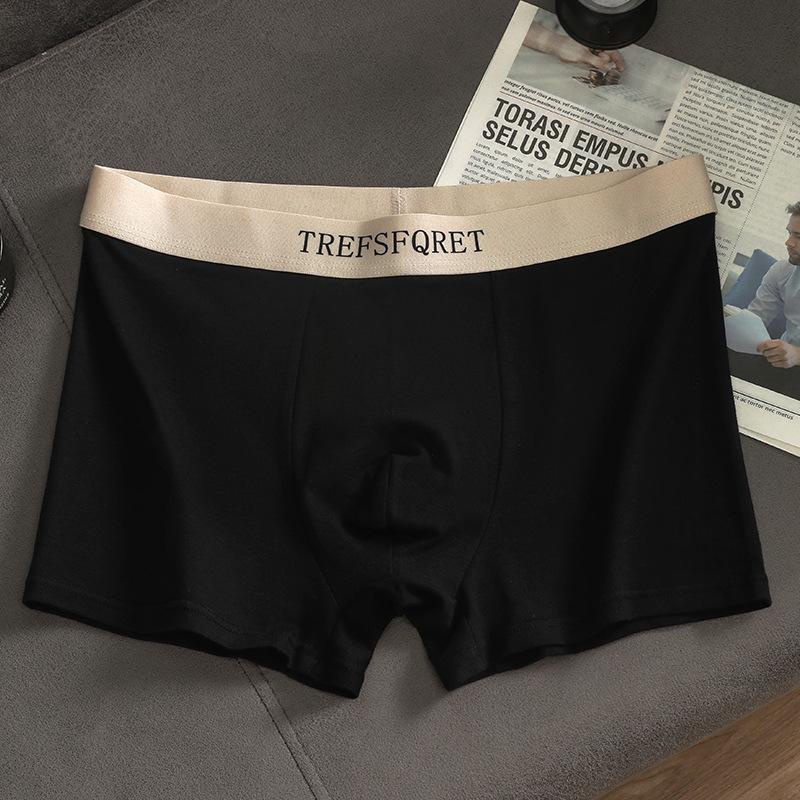 Men's Breathable Cotton Graphene Mid-Waist Boxer Briefs