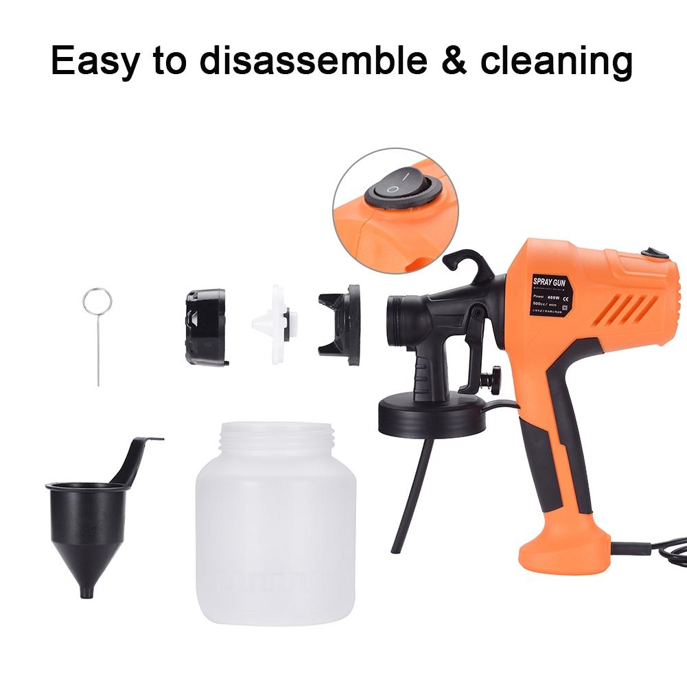 Electric Spray Gun 400W Car Scratches Paint Sprayer 220V 2.5mm Nozzle, 400W Varnish Spraying High Power Painting Paint Sprayer