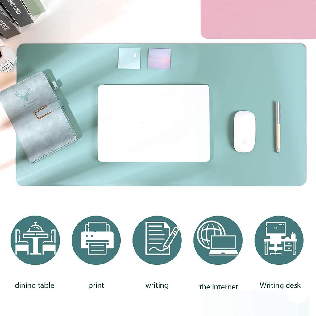 5-Color 4-Size Optional Double Sided Simple Leather Mouse Pad, Desk Pad, Office Supplies Desk Pad, Coaster