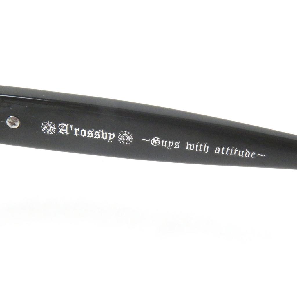 Great A’rossby Glasses Half rim Silver black SV925 mens 209252101 Used