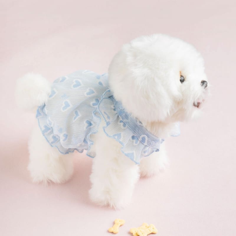 [Pet] Heart See-Through Crop Tee M