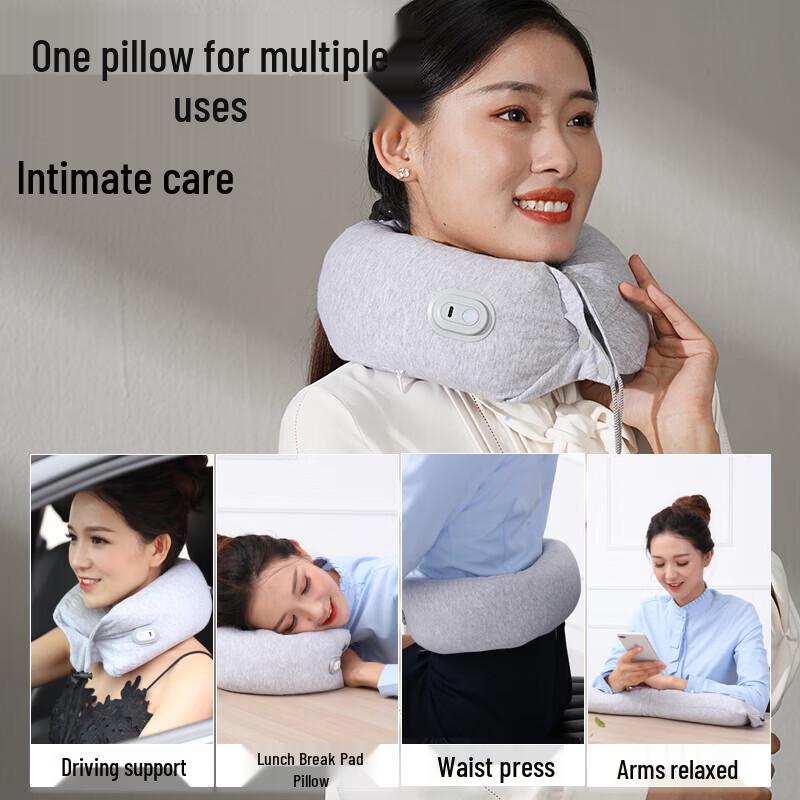 HEZHENG Portable U-shaped Neck Massager Pillow CN plug (adapter included)