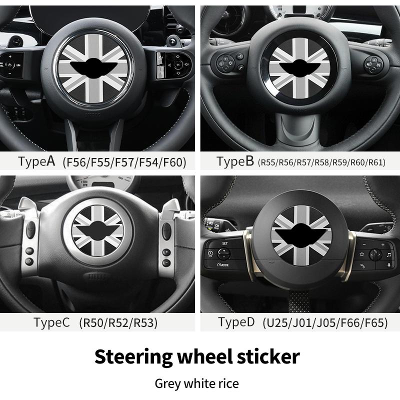 Adesivo per Volante Auto Per Mini Cooper F56 F55 F60 R56 R60 F65 U25 Countryman Adesivi in Pelle PU Accessori Interni Auto