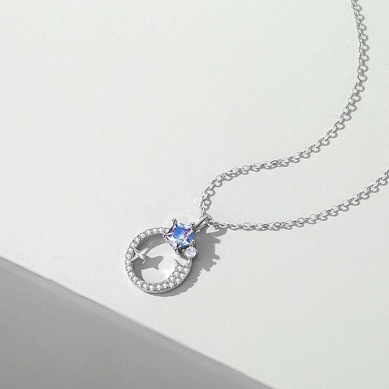 Tancise S925 Sterling Silber Luxus Persönlichkeit Anhänger Halskette Damen Klassische Gezeiten Halskette