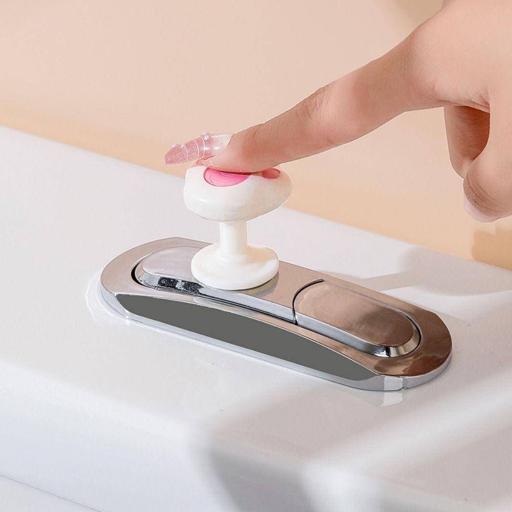 

2pcs Anti-breaking Toilet Press Paste Water Tank Button Bathroom Supplies 2pcs
