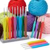 9PCS Color Aluminum Crochet Hook | Soft Silicone Handle | 2mm-6mm Multi-Size Hooks for DIY Sweater Knitting & Handmade Crafts