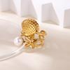 Ocean Pearl Starfish Shell Rings For Women Men Stainless Steel Gold Color Ring Summber Jewelry Beach Holiday Gifts Bague