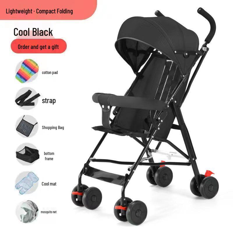 Lightweight Folding Baby and Toddler Umbrella Stroller with Recline Feature