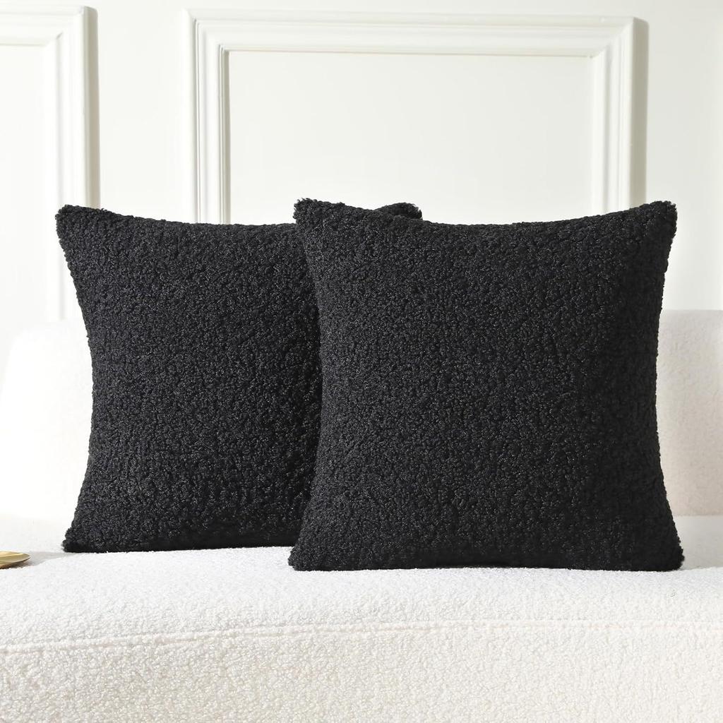 Lamb Circle Teddy Velvet Cushion Premium Model Room Villa Sofa Light Luxury Cushion Lumbar Pillow Pillow Cover