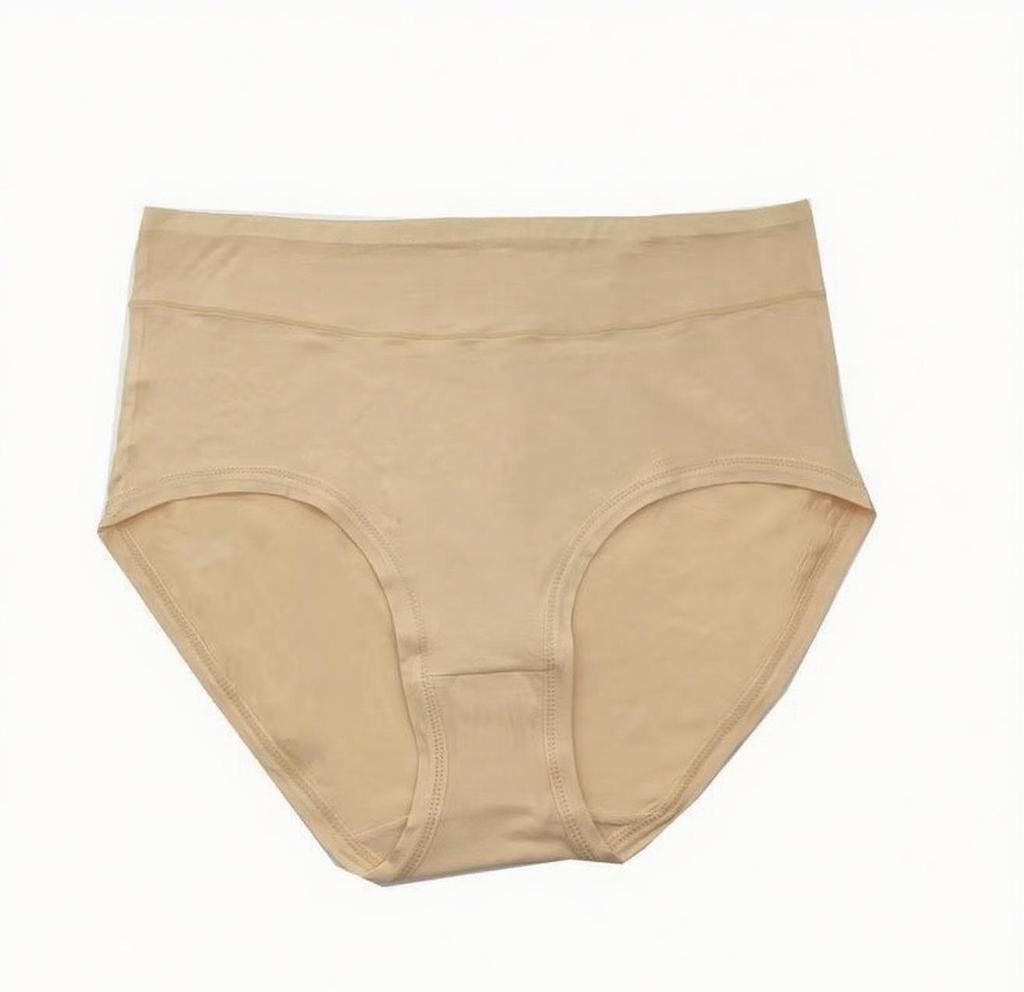Plus Size Women's High Elasticity Solid Color Fabric Underwear: Comfortable & Versatile