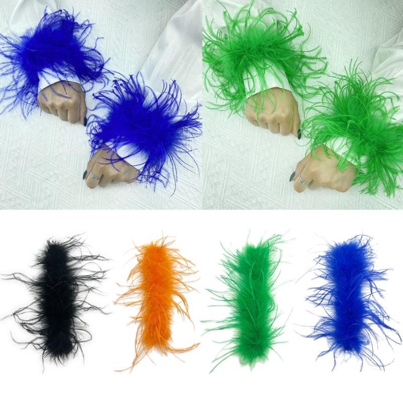 Feather Slap Bracelet Wrist Feather Cuffs Feather Wristband Women Hair Accessories Sexy Wristband Bracelet