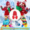 30 Set Kids Winter Beanie Gloves Bulk, Warm Knit Hat Mittens Set, Cold