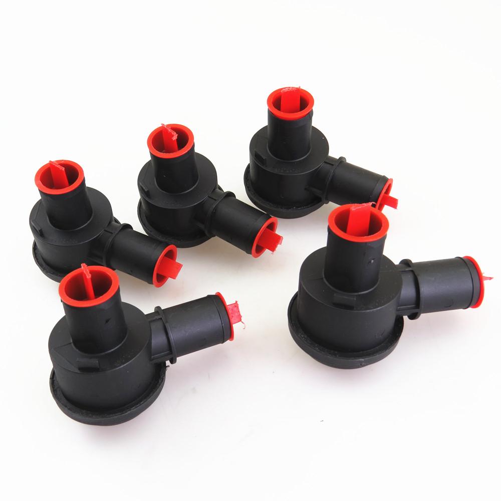 FHAWKEYEQ 5 Pcs 1.8 Turbo Overflow Cut-Off Diverter Valve For VW GTI Jetta MK4 Golf Beetle Passat A4 TT A6 06A145710P