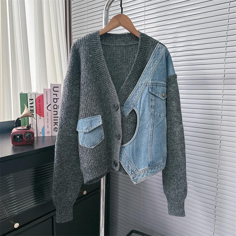 Korean Petite Lace Patchwork Knitted Sweater Vest