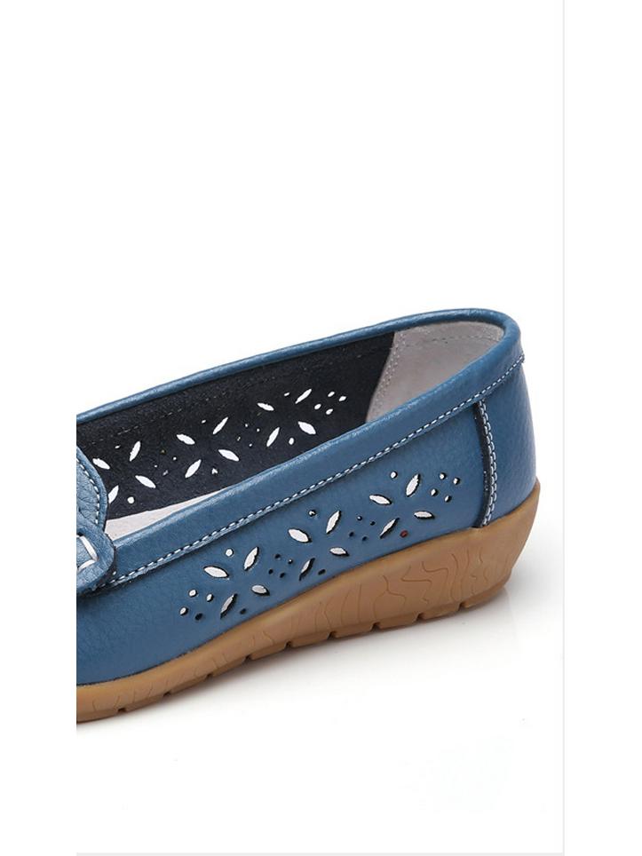 Summer Soft Wedge Leather Shoes for Middle-Aged and Elderly Women – Breathable Design