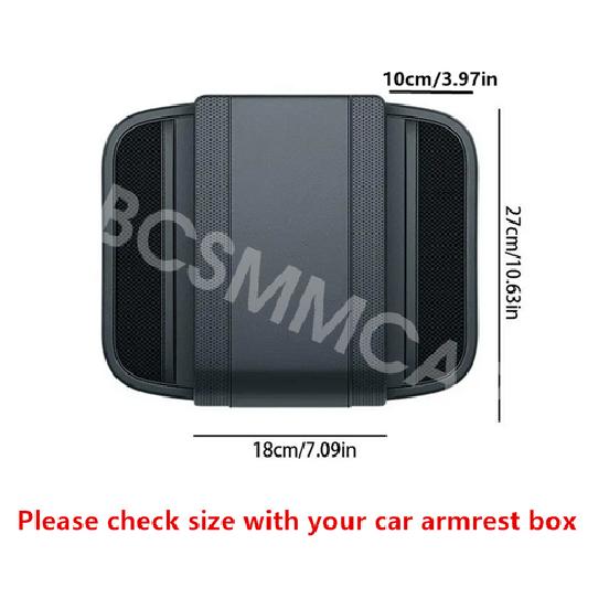 PU Leather Car Armrest Box Cover Elbow Support Heighten Protector Pad Accessory