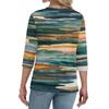 Women's T Shirt Print Button 3/4 Sleeve Daily Weekend Fashion Basic V- Neck Regular Top