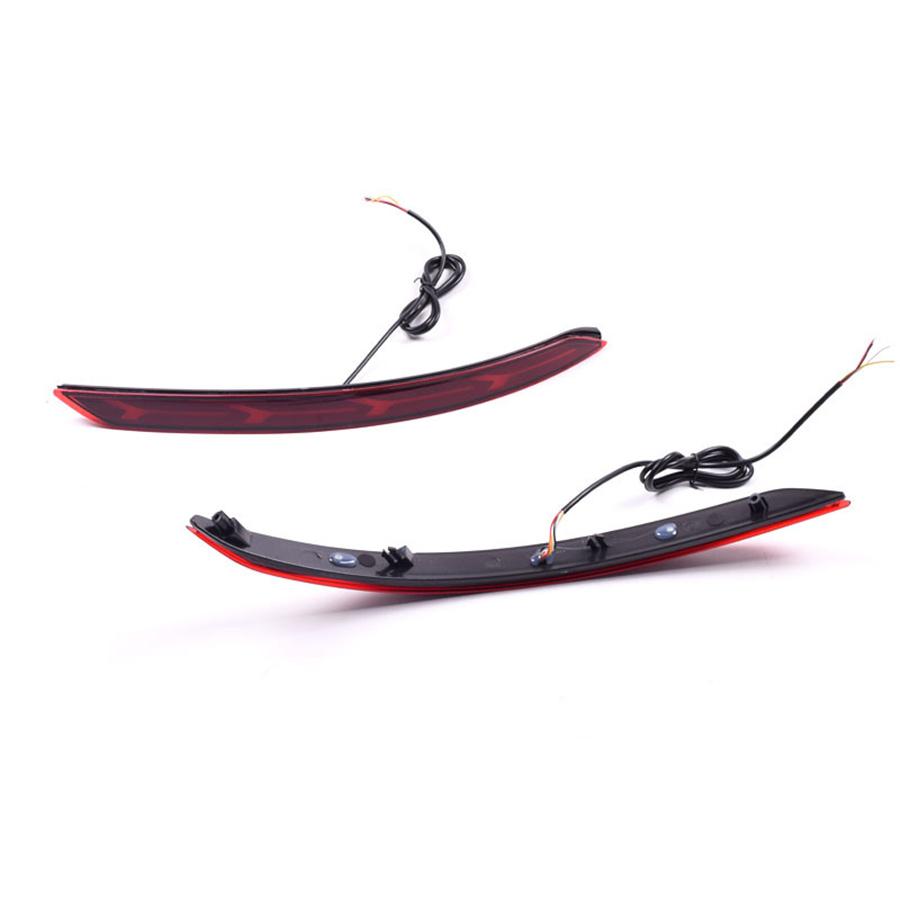 2x LED Rear Bumper Reflector Brake Light Flow Turn Signal For Hyundai Elantra