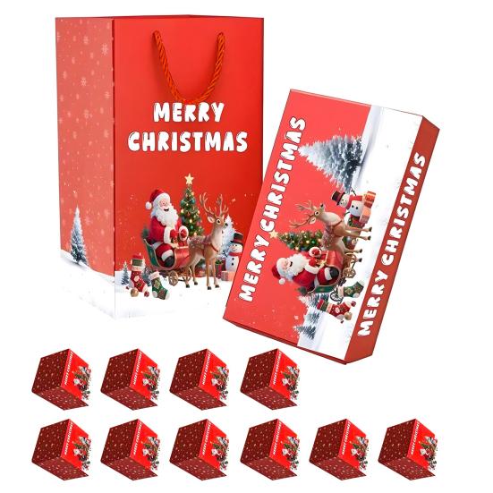 Christmas Explosion Gift Box for Money DIY Folding Bouncing Gift Box Surprise Money Gift Holder for Cash Pop Up
