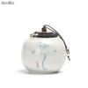 Hand Painted Ceramic Sealed Can Mini Portable Travel Storage Tank Tea Caddy Kitchen Spice Jar Food Container