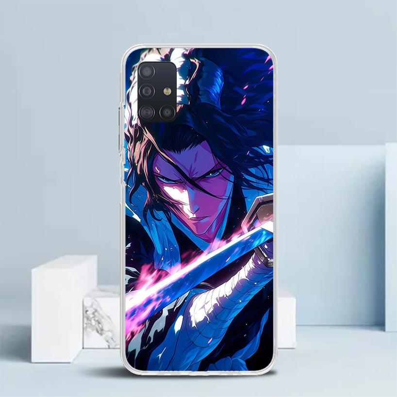 Bleach Kuchiki Byakuya Soft Cover for Samsung Galaxy A12 A22 A32 A52 A72 A02S Phone Case Note 20 Ultra 10 S10 Plus A51 A71 A50S