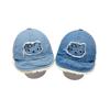 Chapéu de Bebê Jeans Gatinho Fofo - Boné com Aba Macia para Proteção Solar de Crianças Pequenas na Primavera e Outono