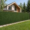 Künstlicher Zaun Hellgrün 1 x 4 m PVC und Stahl