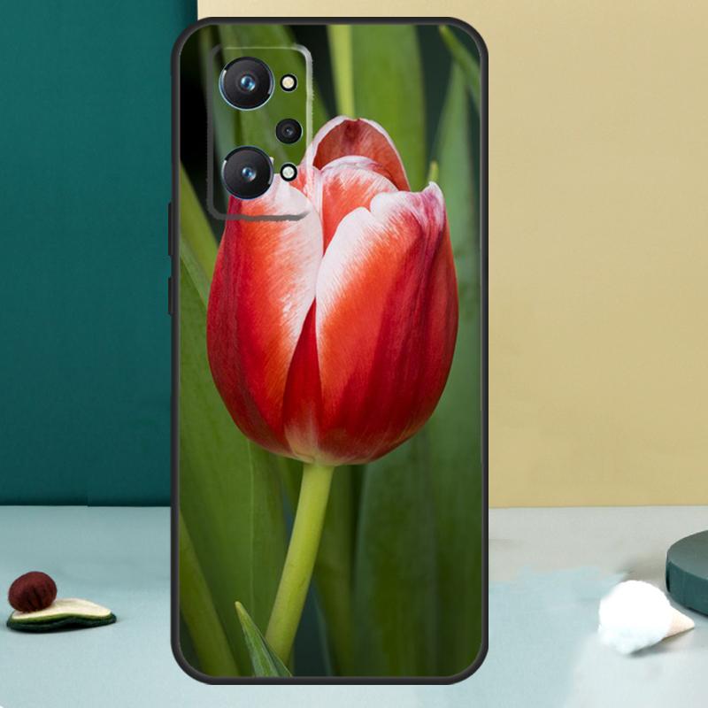 Tulip Flower For Realme 13 12 10 11 14 Pro Plus GT 6 5 6T GT7 Pro C55 C53 C51 C21Y C25S C75 C67 C61 Case